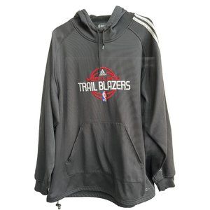 Portland Trailblazers Adidas Team Issued Hoody Sz Large L Hoodie Sweatshirt‎